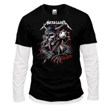 Комбінований лонгслів Metallica (Зі скелетом-воїном) 2