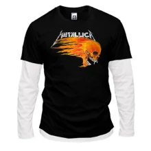 Комбінований лонгслів Metallica (З вогненним черепом)