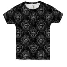 Дитяча 3D футболка Royal Skull, паттерн