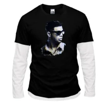 Комбінований лонгслів з Drake в окулярах