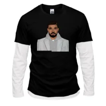 Комбінований лонгслів з Drake в пальто