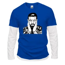 Комбінований лонгслів з задумливим Drake