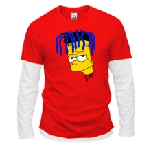 Комбінований лонгслів з Бартом Сімпсоном в образі Lil Pump (2)