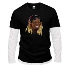 Комбінований лонгслів з усміхненим Lil Wayne