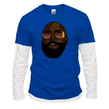 Комбінований лонгслів з усміхненим Rick Ross