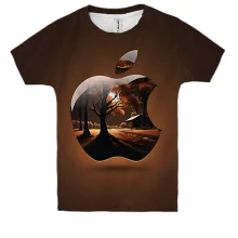 Дитяча 3D футболка Apple (Brown)