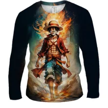 Мужской 3D лонгслив Луффи - One Piece (2)
