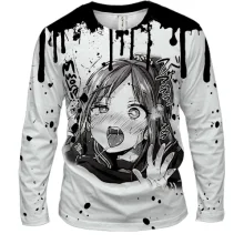 Мужской 3D лонгслив Manga-girl Ahegao
