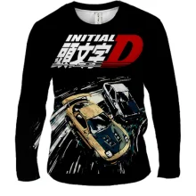 Мужской 3D лонгслив Initial D