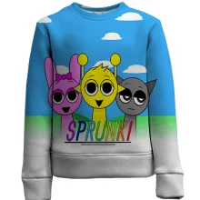 Детский 3D свитшот Sprunki