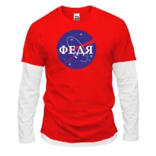 Комбинированный лонгслив Федя (NASA Style)