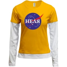 Комбинированный лонгслив Неля (NASA Style)