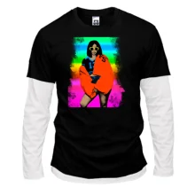 Комбинированный лонгслив с Cardi B