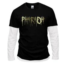 Комбинированный лонгслив с логотипом PHARAOH