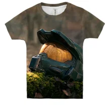 Дитяча 3D футболка Master Chief helmet