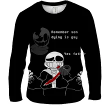 Чоловічий 3D лонгслів Undertale - Remember son!