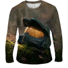 Чоловічий 3D лонгслів Master Chief helmet