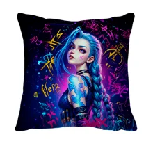 3D подушка Jinx with graffiti - Arcane