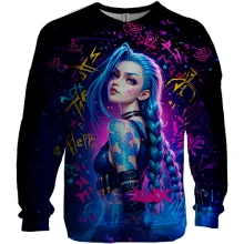 3D свитшот Jinx with graffiti - Arcane