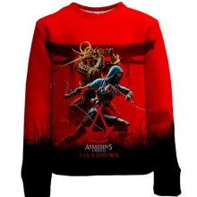 Дитячий 3D світшот Assassin's Creed - Shadows (red)