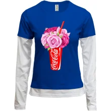 Комбинированный лонгслив Coca-Cola с цветами