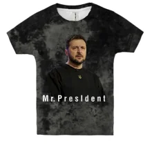 Детская 3D футболка с Зеленским и надписью «Mr. President»