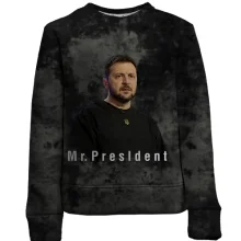 Дитячий 3D світшот із Зеленським і написом «Mr. President»