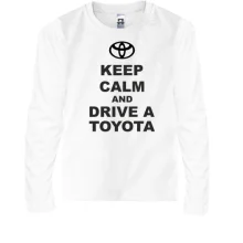 Детский лонгслив Keep calm and drive a Toyota