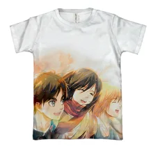 3D футболка Eren, Mikasa, Armin - AoT