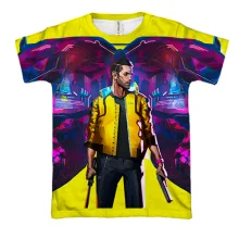 3D футболка Cyberpunk 2077 cyberskull