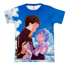3D футболка Субару та Рем - Re:Zero