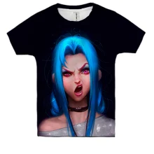 Дитяча 3D футболка Jinx - League of Legends, Arcane