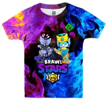 Детская 3D футболка с BrawlStars персонажами