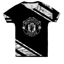 Детская 3D футболка "Manchester United" черно-белая