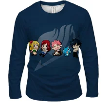 Чоловічий 3D лонгслів Fairy Tail - Chibi Heroes