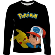 Детский 3D лонгслив Эш и Пикачу - Pokemon