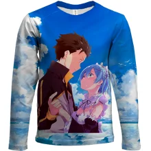 Дитячий 3D лонгслів Субару та Рем - Re:Zero