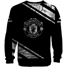 3D свитшот "Manchester United" черно-белая