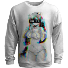 3D свитшот WAIFU glitch