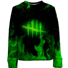 Дитячий 3D світшот Dead by Daylight green logo