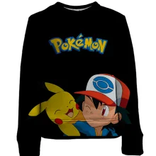 Дитячий 3D світшот Еш та Пікачу - Pokemon
