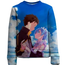 Дитячий 3D світшот Субару та Рем - Re:Zero