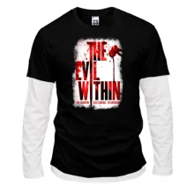 Комбінований лонгслів з артом The Evil Within