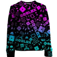 Детский 3D свитшот ROBLOX neon logo pattern