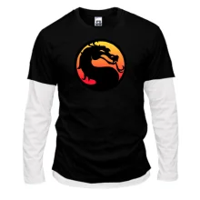 Комбинированный лонгслив с логотипом Mortal Kombat