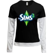 Комбинированный лонгслив с логотипом Sims 3