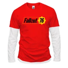 Комбинированный лонгслив с логотипом Fallout 76