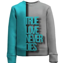 Детский 3D свитшот True Love Never Dies