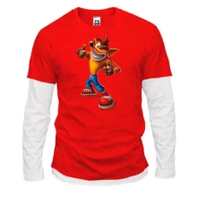 Комбинированный лонгслив с Crash Bandicoot