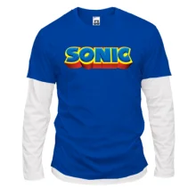 Комбинированный лонгслив с логотипом игры SONIC